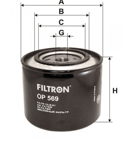 Filtr oleju OP 569 Filtron