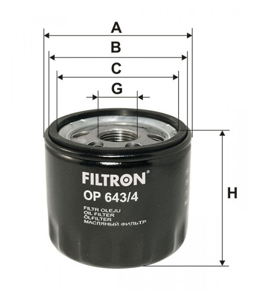Filtr oleju OP 643/4 Filtron