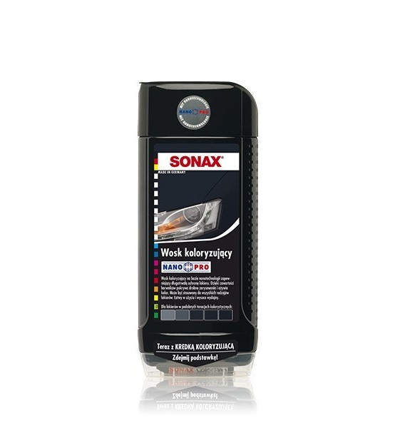 SONAX Wosk koloryzujący NanoPro czarny + kredka 500 ml